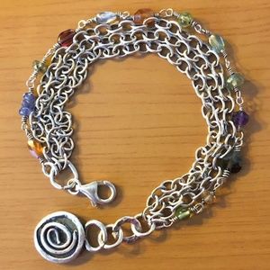 Sterling Silver Multi-Stone Bracelet